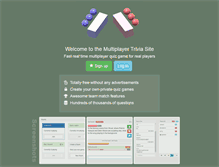 Tablet Screenshot of multiplayertrivia.com
